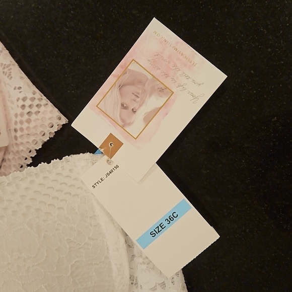 💕JESSICA SIMPSON💕 Padded Push Up Balconette Bras 3 Pk Pink White Nude 36C NWT - Picture 13 of 16